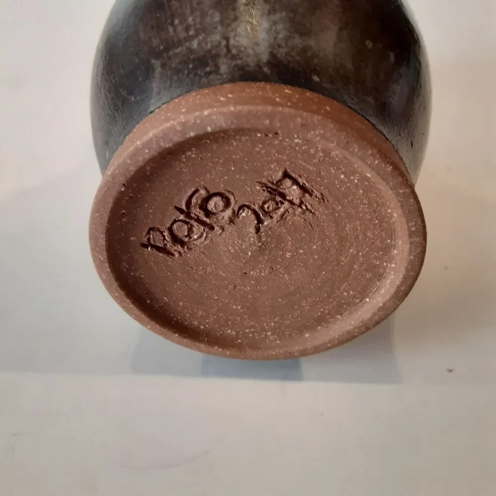 Artist Signed Stoneware Vase 5.25